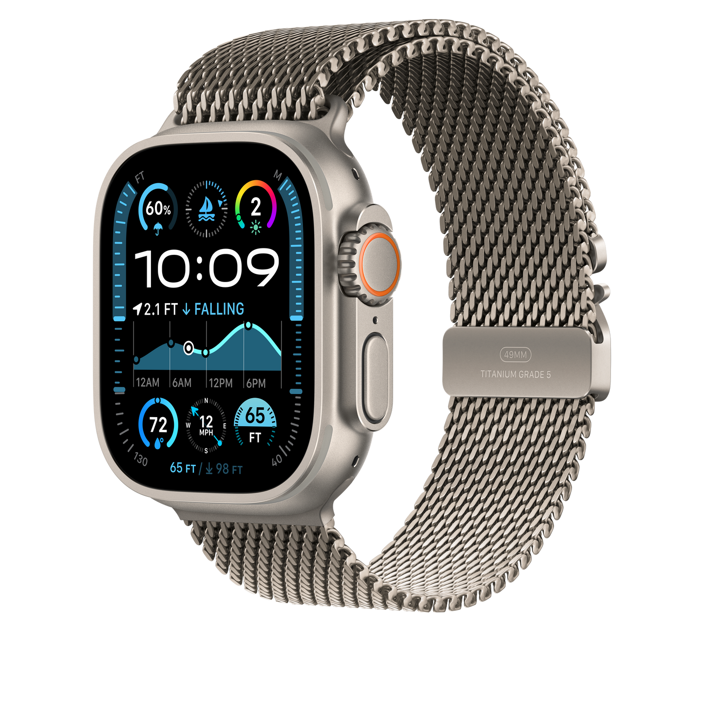 49mm natúr titán milánói szíj – Medium - iSTYLE HU