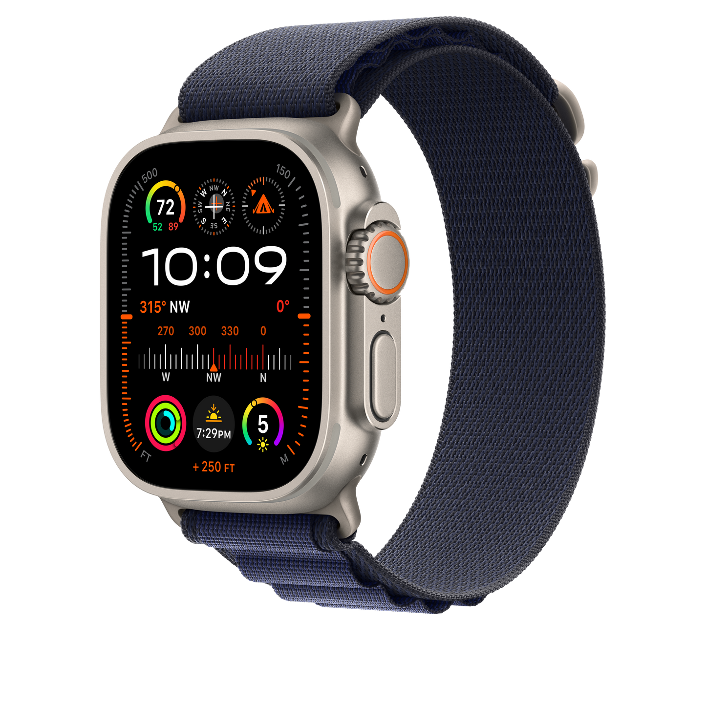 49mm tengerészkék alpesi szíj – Medium – natúr titán Finish - iSTYLE HU