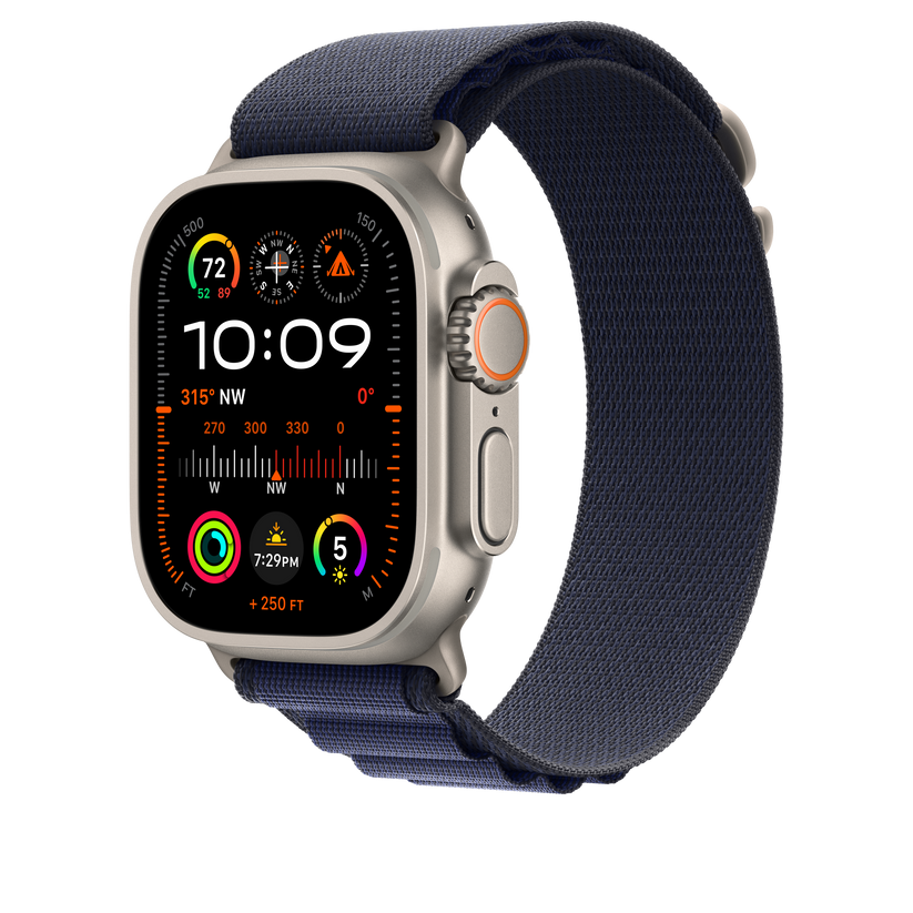 49mm tengerészkék alpesi szíj – Medium – natúr titán Finish - iSTYLE HU