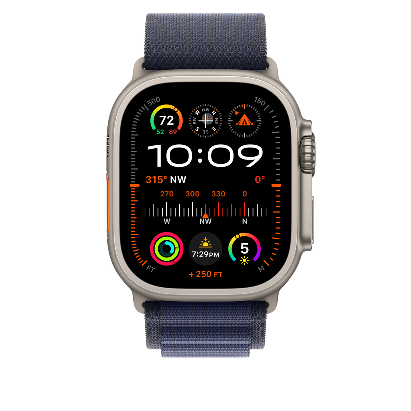 49mm tengerészkék alpesi szíj – Medium – natúr titán Finish - iSTYLE HU
