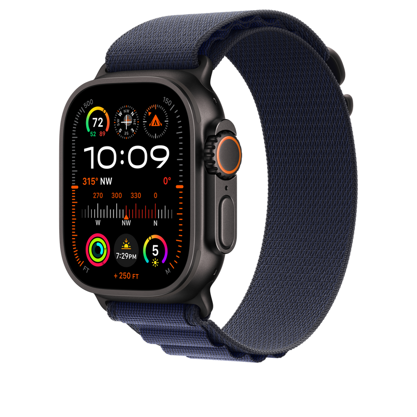 49mm tengerészkék alpesi szíj – Small – fekete – natúr titán - iSTYLE HU