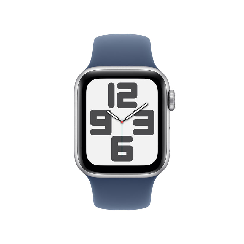 Apple Watch SE GPS 40 mm-es ezüst alumínium tok farmer sportszíjjal - S/M - iSTYLE HU