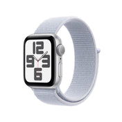 Apple Watch SE GPS 40 mm-es ezüst alumínium tok kék felhős sporthurokkal - egy méret - iSTYLE HU