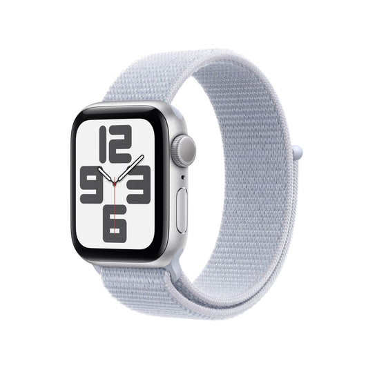 Apple Watch SE GPS 40 mm-es ezüst alumínium tok kék felhős sporthurokkal - egy méret - iSTYLE HU