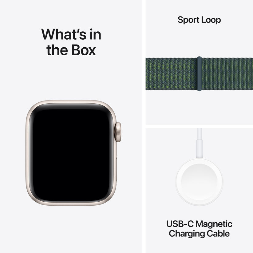 Apple Watch SE GPS 40 mm-es Starlight alumínium tok, Lake Green Sport hurokkal - iSTYLE HU