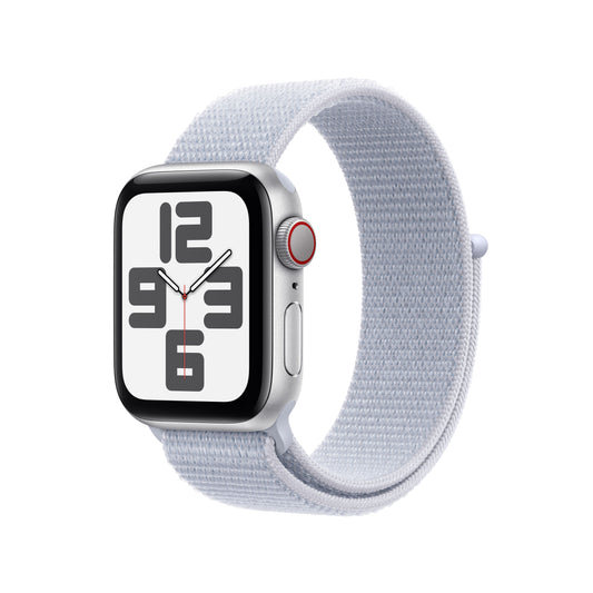 Apple Watch SE GPS + cellás 40 mm-es ezüst alumínium tok kék felhős sporthurokkal - iSTYLE HU