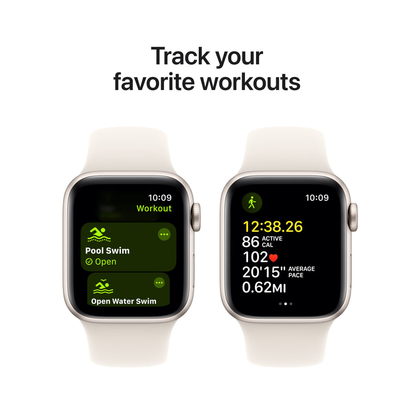 Apple Watch SE GPS + cellás 40 mm-es Starlight alumínium tok Starlight sportpánttal - M/L - iSTYLE HU