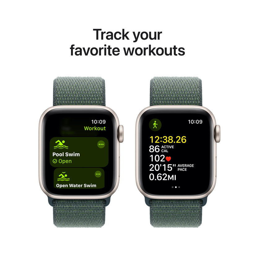 Apple Watch SE GPS + cellás 40 mm-es Starlight alumínium tok Lake Green Sport hurokkal - iSTYLE HU