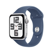 Apple Watch SE GPS 44 mm ezüst alumínium tok farmer sportpánttal - S/M - iSTYLE HU