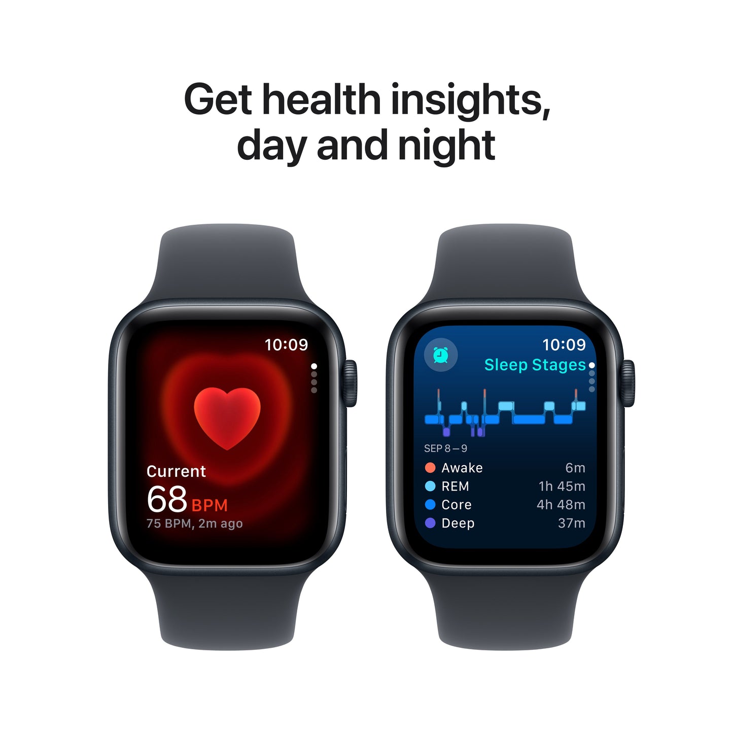 Apple Watch SE GPS + cellás 44 mm-es Midnight alumínium tok Midnight sport pánttal - S/M - iSTYLE HU