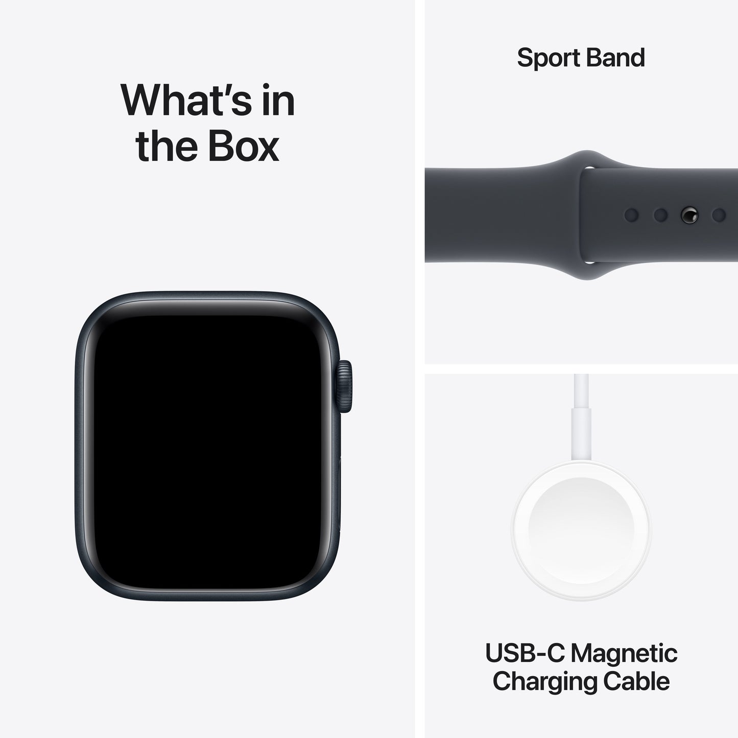 Apple Watch SE GPS + cellás 44 mm-es Midnight alumínium tok Midnight sport pánttal - M/L - iSTYLE HU