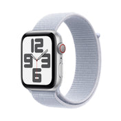 Apple Watch SE GPS + cellás 44 mm-es ezüst alumínium tok kék felhős sporthurokkal - iSTYLE HU