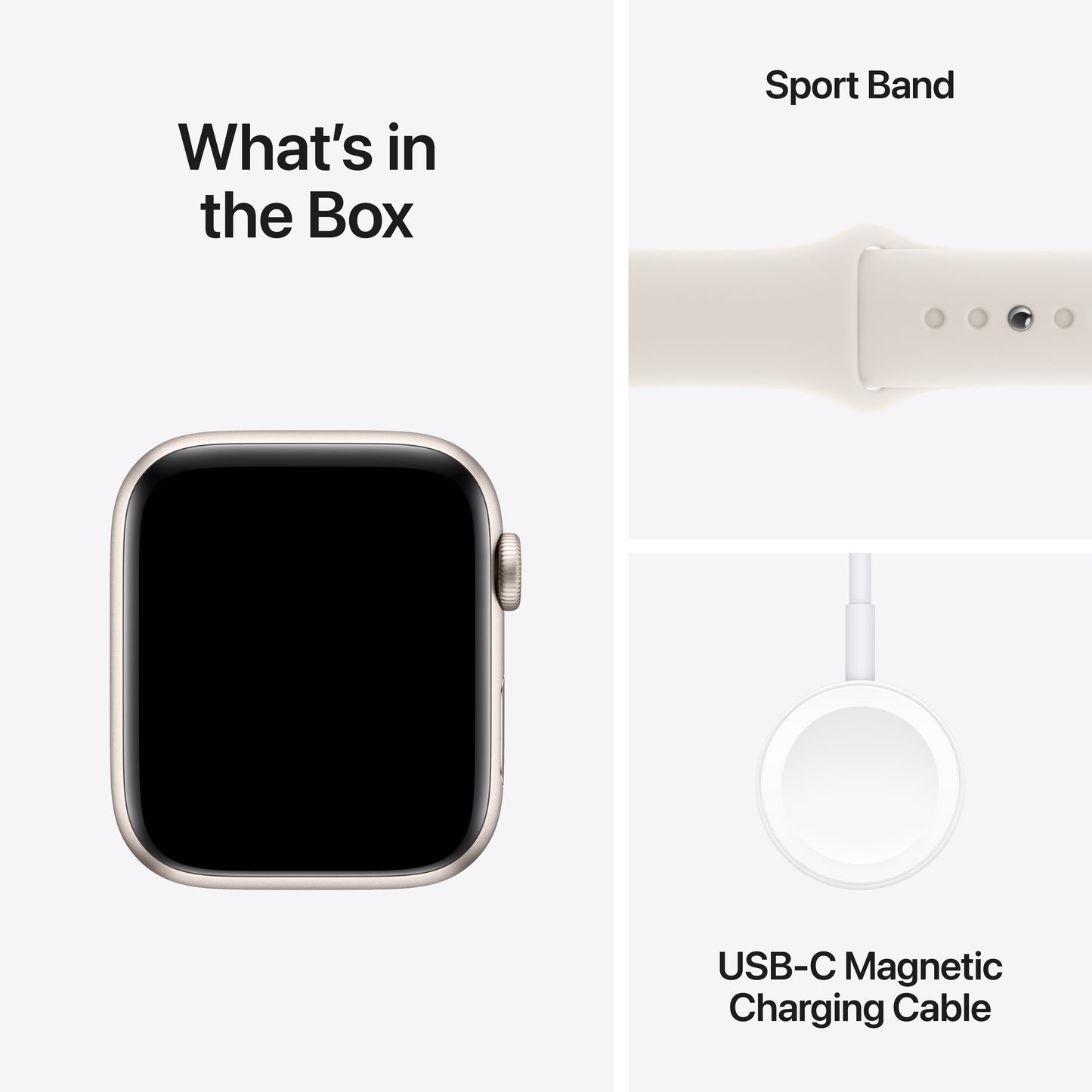 Apple Watch SE GPS + cellás 44 mm-es Starlight alumínium tok Starlight sportpánttal - M/L - iSTYLE HU