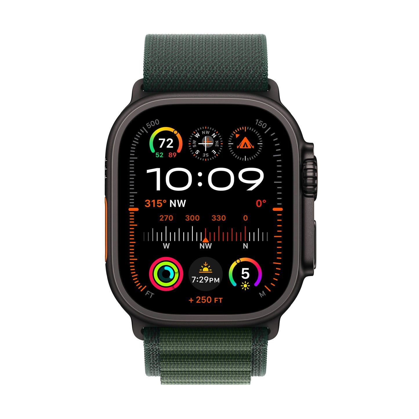 Apple Watch Ultra 2 GPS + Cellular 49 mm-es fekete titán tok sötétzöld Alpesi pánttal - M - iSTYLE HU