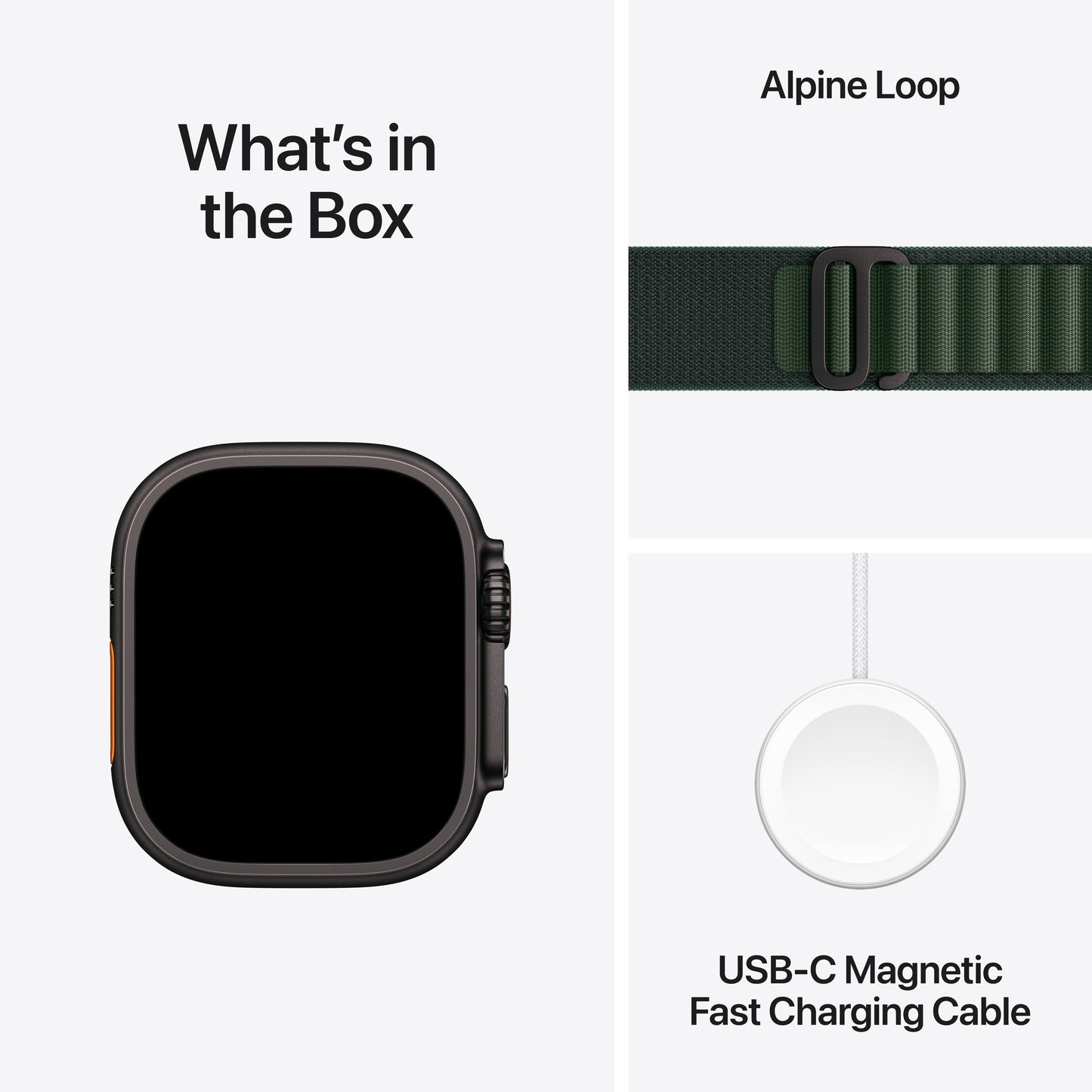 Apple Watch Ultra 2 GPS + Cellular 49 mm-es fekete titán tok sötétzöld Alpesi pánttal - M - iSTYLE HU