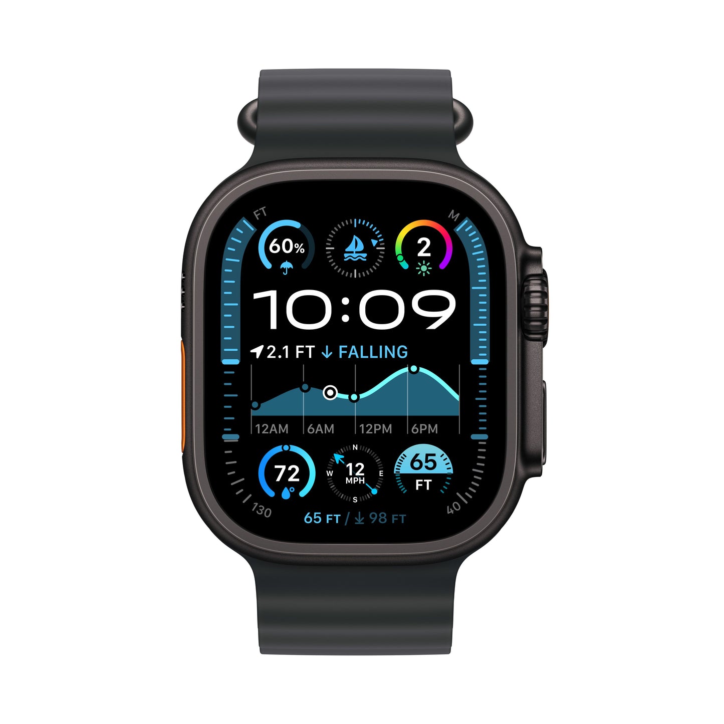 Apple Watch Ultra 2 GPS + Cellular 49 mm-es fekete titán tok fekete Óceáni szíjjal - iSTYLE HU