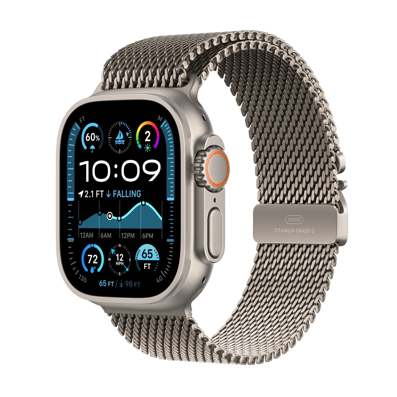 Apple Watch Ultra 2 GPS + Cellular 49 mm-es természetes titán tok természetes titán Milánói szíjjal - közepes - iSTYLE HU