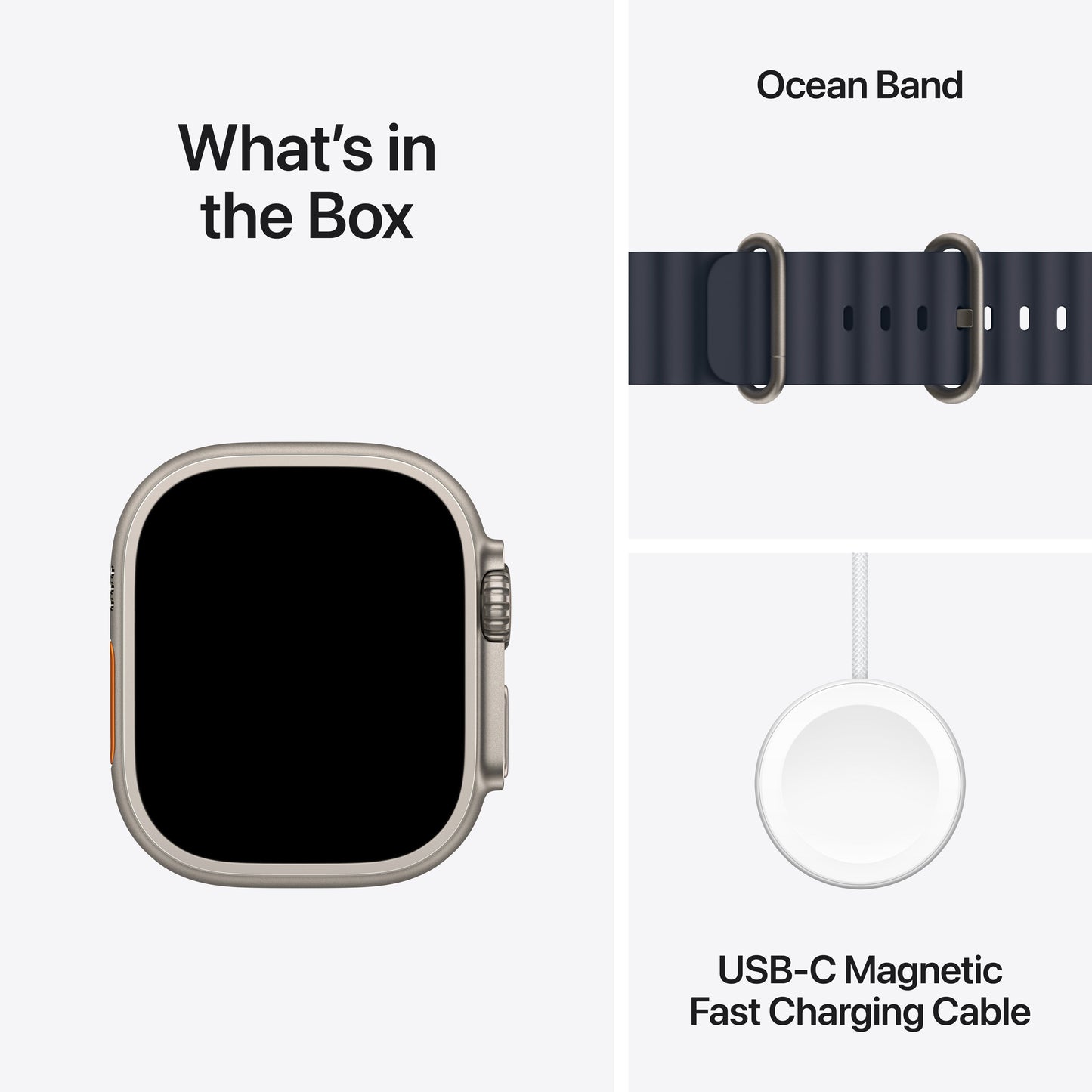 Apple Watch Ultra 2 GPS + Cellular 49 mm-es természetes titán tok tengerészkék Óceáni szíjjal - iSTYLE HU