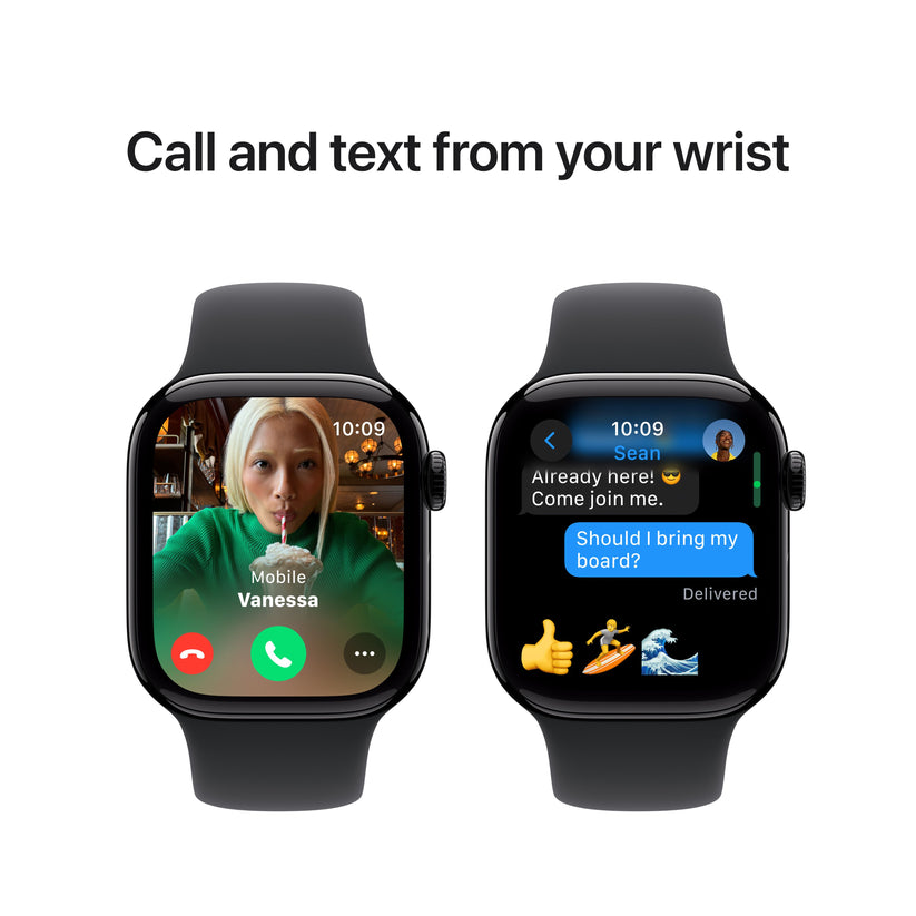 Apple Watch Series 10 GPS 42 mm-es Jet Black alumínium tok fekete sportszíjjal - M/L - iSTYLE HU