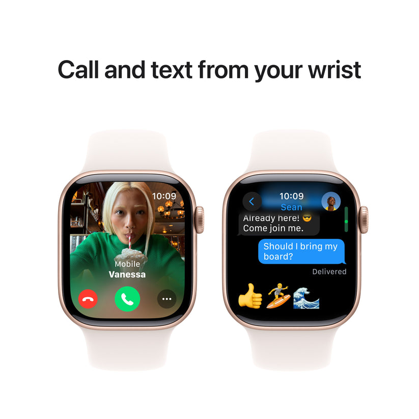 Apple Watch Series 10 GPS 42 mm-es rózsa arany tok világos pirosító sportszíjjal - M/L - iSTYLE HU