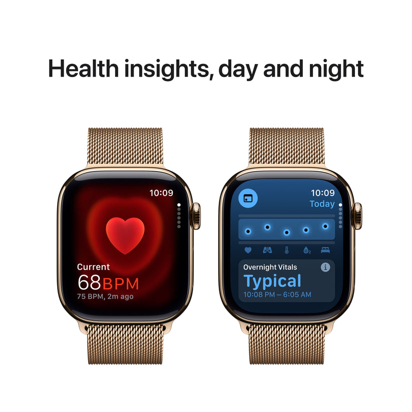 Apple Watch Series 10 GPS + cellás 42 mm-es arany titán tok arany Milanese hurokkal - iSTYLE HU