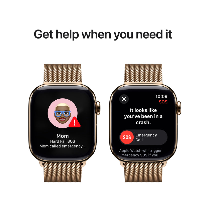 Apple Watch Series 10 GPS + cellás 42 mm-es arany titán tok arany Milanese hurokkal - iSTYLE HU