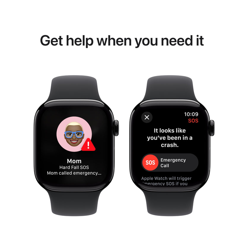 Apple Watch Series 10 GPS + cellás 42 mm-es Jet Black alumínium tok fekete sportszíjjal - S/M - iSTYLE HU