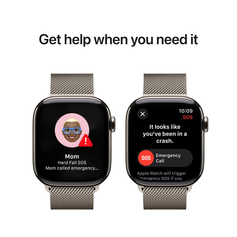 Apple Watch Series 10 GPS + cellás 42 mm-es természetes titán tok természetes milánói hurokkal - iSTYLE HU