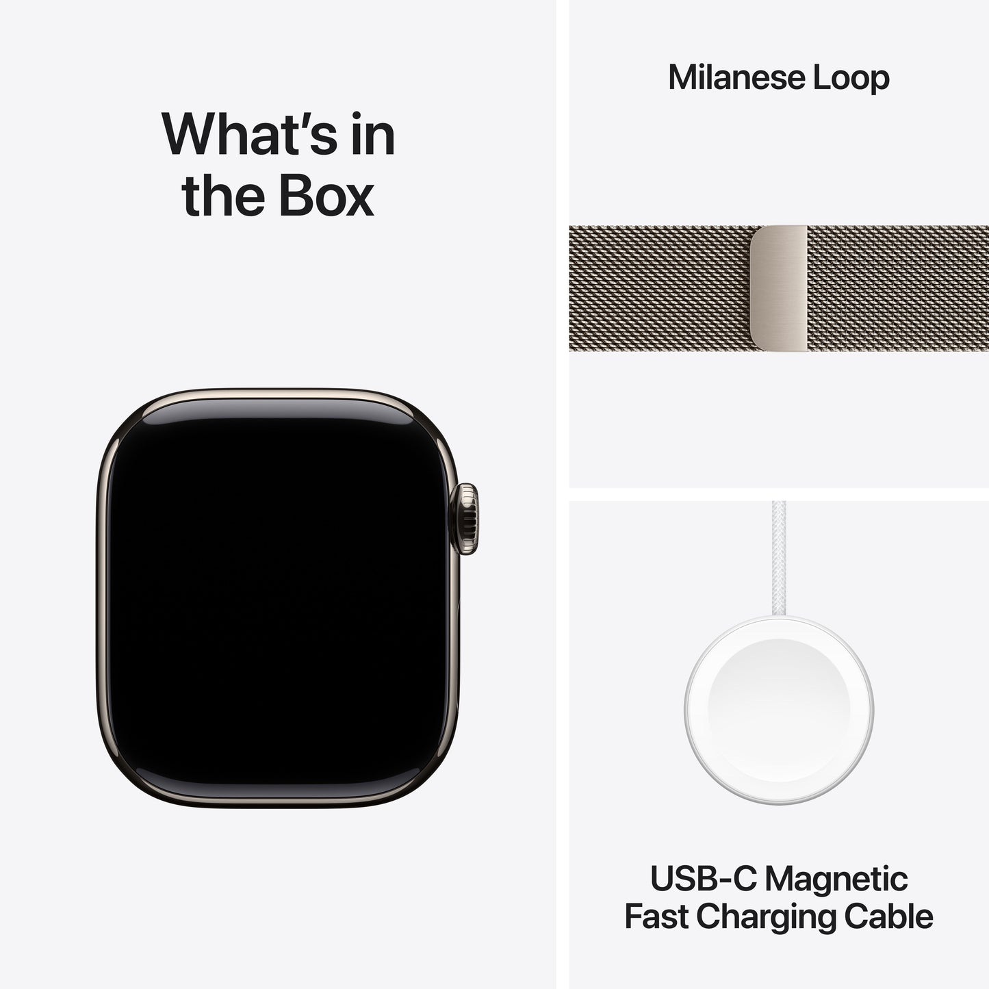 Apple Watch Series 10 GPS + cellás 42 mm-es természetes titán tok természetes milánói hurokkal - iSTYLE HU