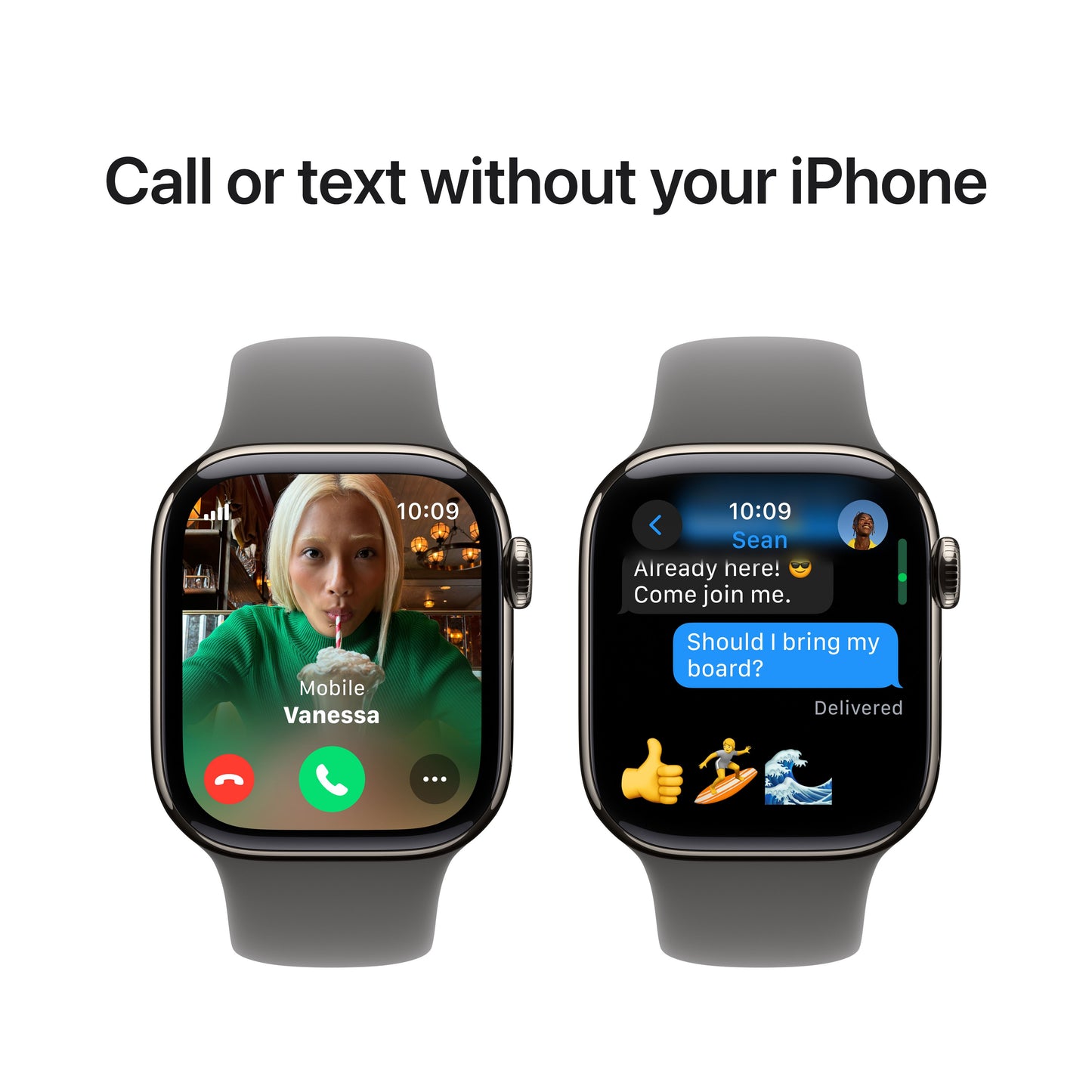 Apple Watch Series 10 GPS + cellás 42 mm-es természetes titán tok kőszürke sportszíjjal - S/M - iSTYLE HU