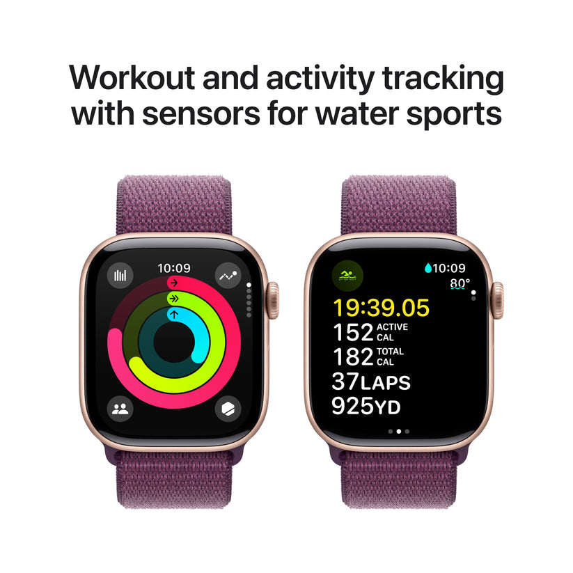 Apple Watch Series 10 GPS + cellás 42 mm-es Rose Gold alumínium tok Plum Sport hurokkal - iSTYLE HU