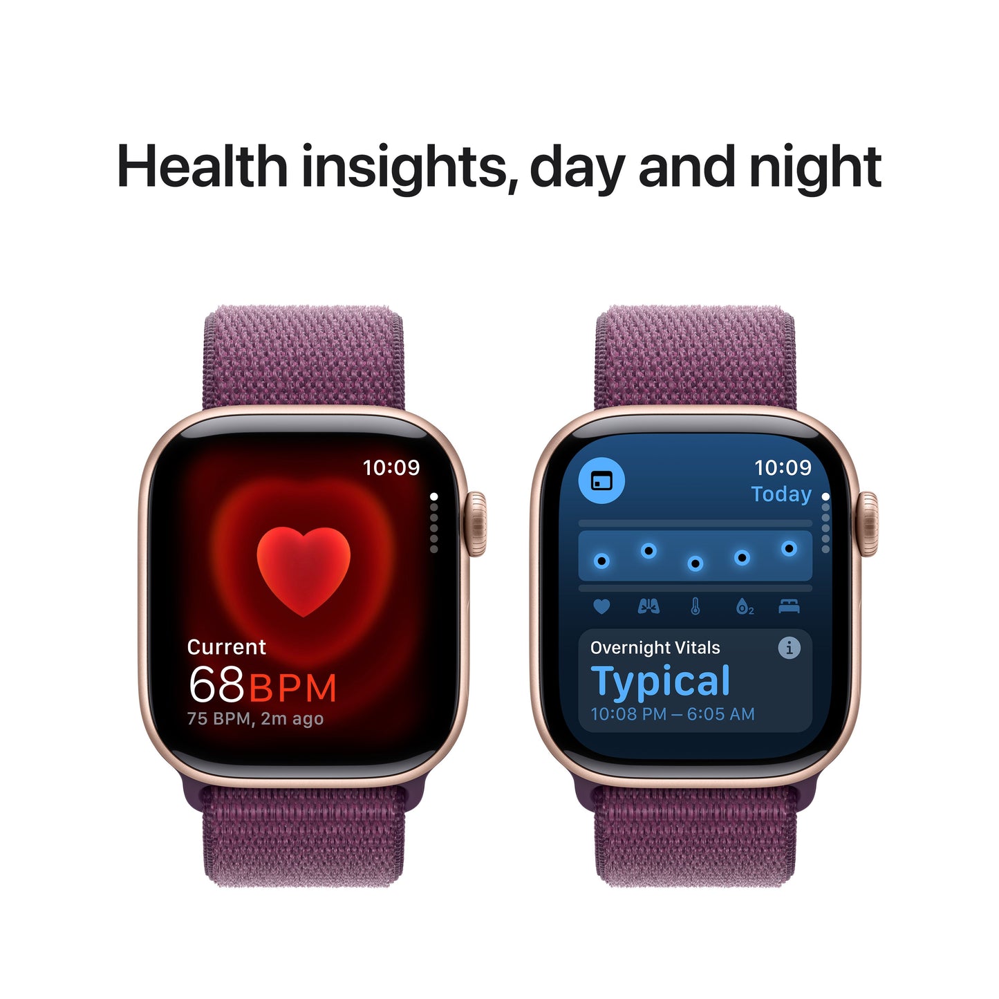 Apple Watch Series 10 GPS + cellás 42 mm-es Rose Gold alumínium tok Plum Sport hurokkal - iSTYLE HU