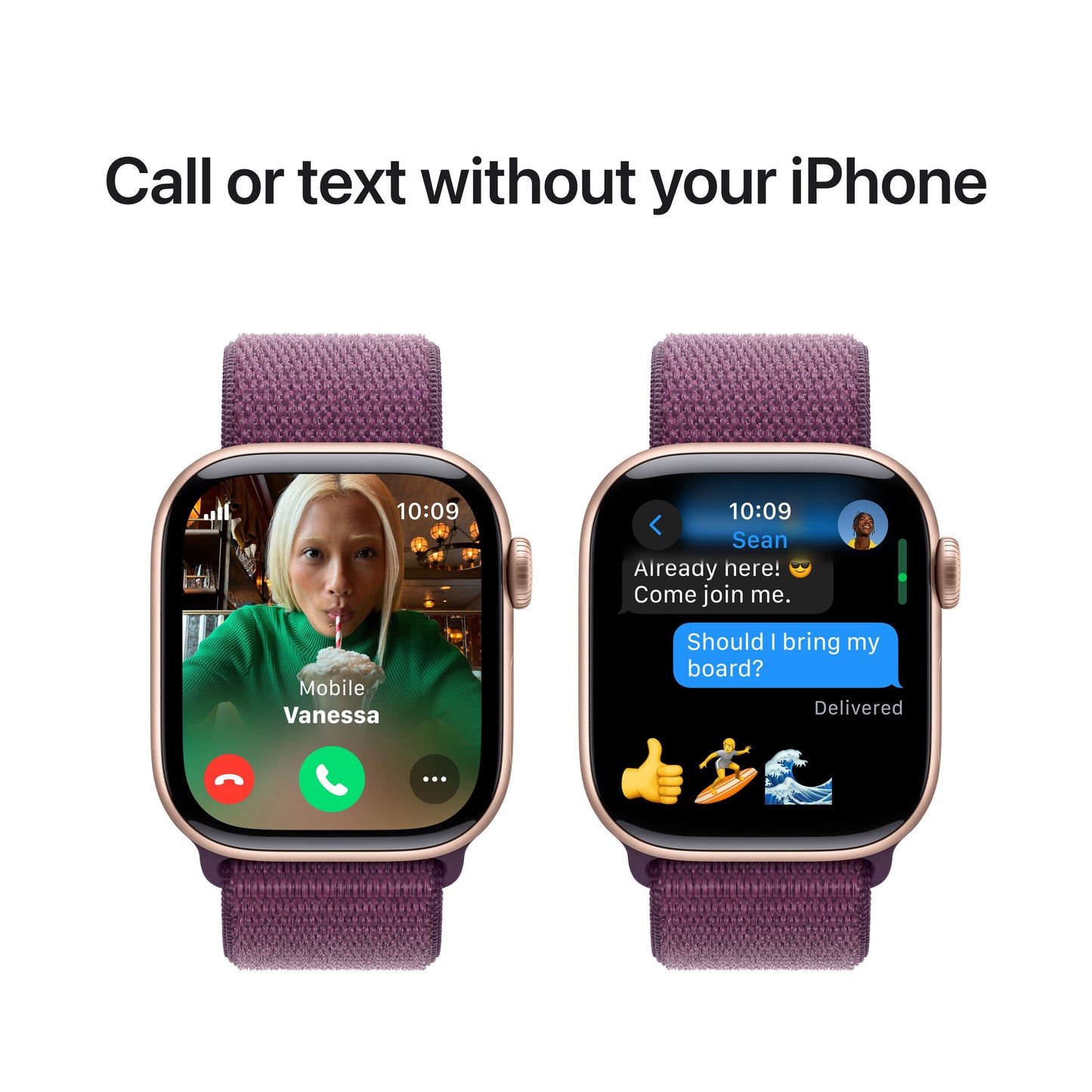 Apple Watch Series 10 GPS + cellás 42 mm-es Rose Gold alumínium tok Plum Sport hurokkal - iSTYLE HU