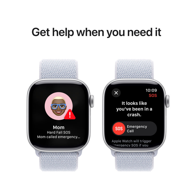 Apple Watch Series 10 GPS + cellás 42 mm-es ezüst alumínium tok kék felhős sporthurokkal - iSTYLE HU