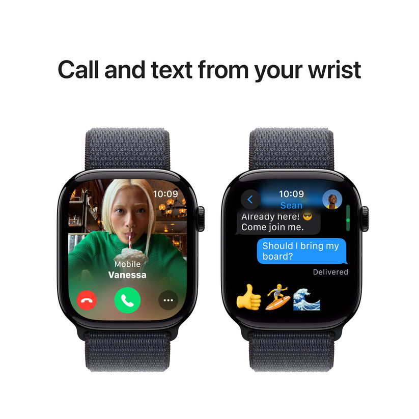Apple Watch Series 10 GPS 46 mm-es Jet Black alumínium tok tintás sporthurokkal - iSTYLE HU