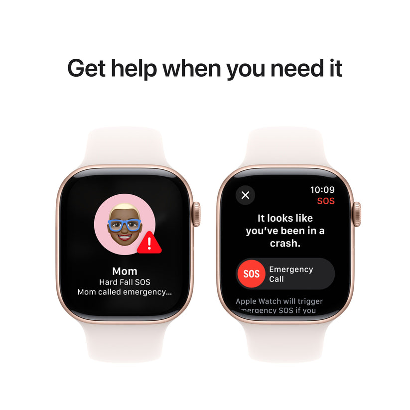 Apple Watch Series 10 GPS 46 mm-es rózsaarany alumínium tok világos pirosító sportszíjjal - S/M - iSTYLE HU