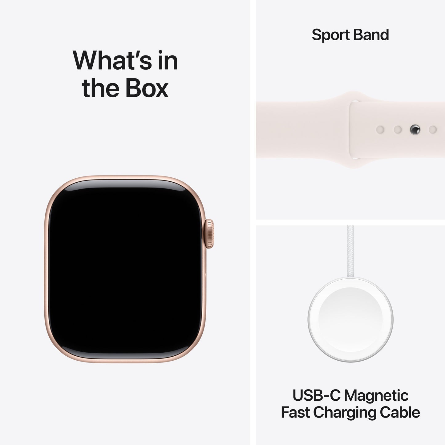 Apple Watch Series 10 GPS 46 mm-es rózsaarany alumínium tok világos pirosító sportszíjjal - S/M - iSTYLE HU