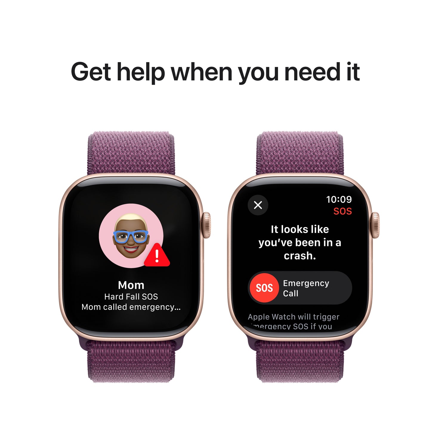 Apple Watch Series 10 GPS 46 mm-es Rose Gold alumínium tok Plum Sport hurokkal - iSTYLE HU
