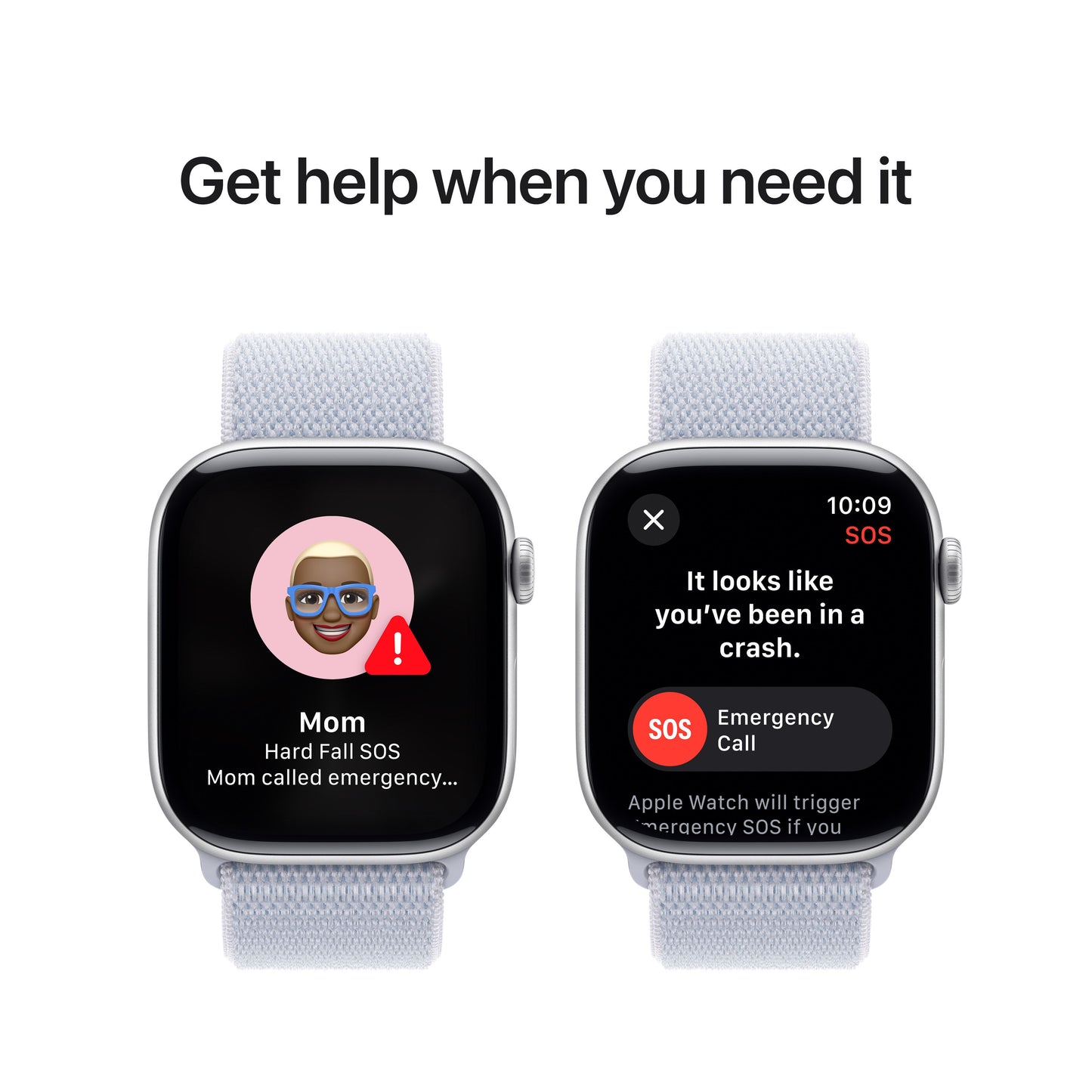 Apple Watch Series 10 GPS 46 mm-es ezüst alumínium tok kék felhős sporthurokkal - iSTYLE HU