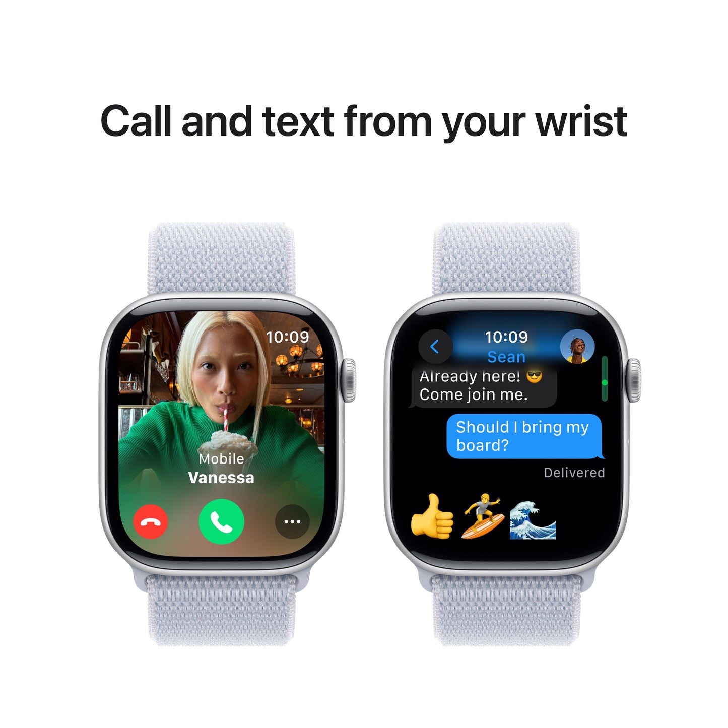 Apple Watch Series 10 GPS 46 mm-es ezüst alumínium tok kék felhős sporthurokkal - iSTYLE HU