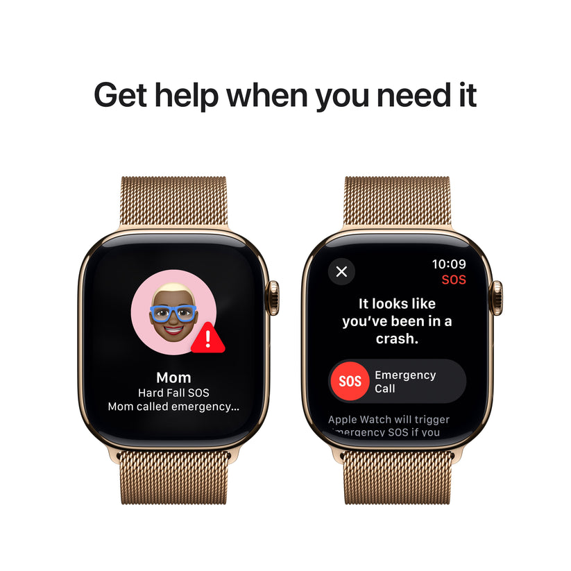Apple Watch Series 10 GPS + cellás 46 mm-es arany titán tok arany Milanese hurokkal - M/L - iSTYLE HU