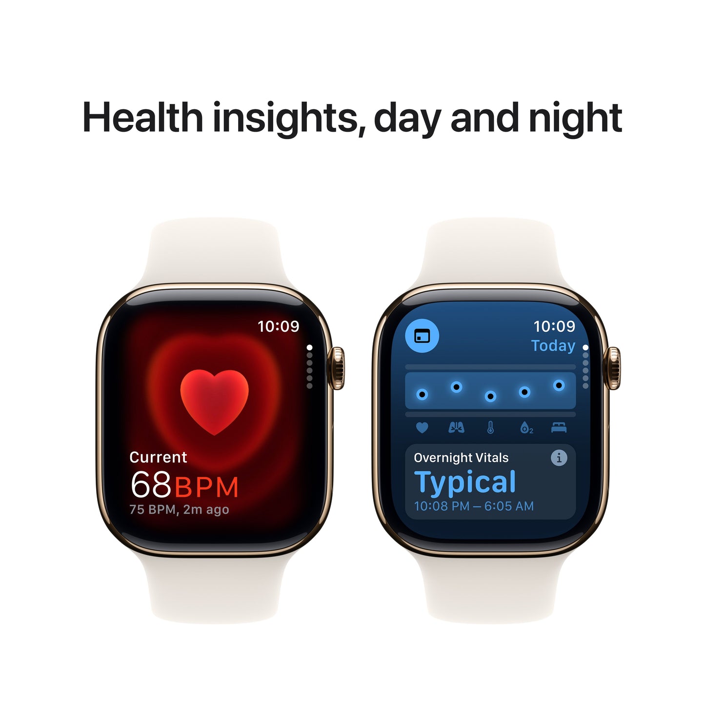 Apple Watch Series 10 GPS + cellás 46 mm-es arany titán tok Starlight sportpánttal - M/L - iSTYLE HU