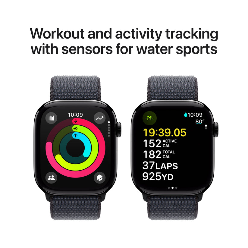Apple Watch Series 10 GPS + cellás 46 mm-es Jet Black alumínium tok tintával sporthurokkal - iSTYLE HU