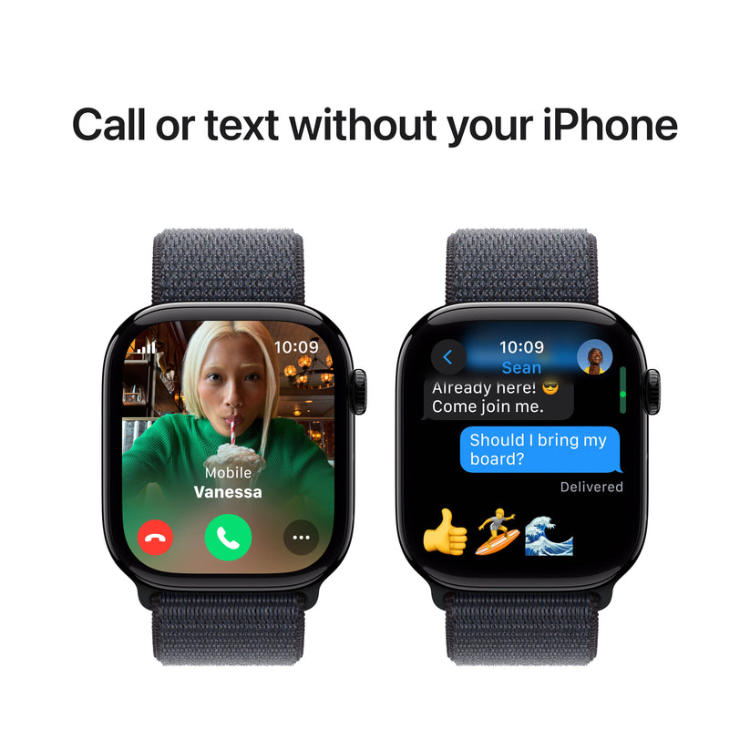 Apple Watch Series 10 GPS + cellás 46 mm-es Jet Black alumínium tok tintával sporthurokkal - iSTYLE HU