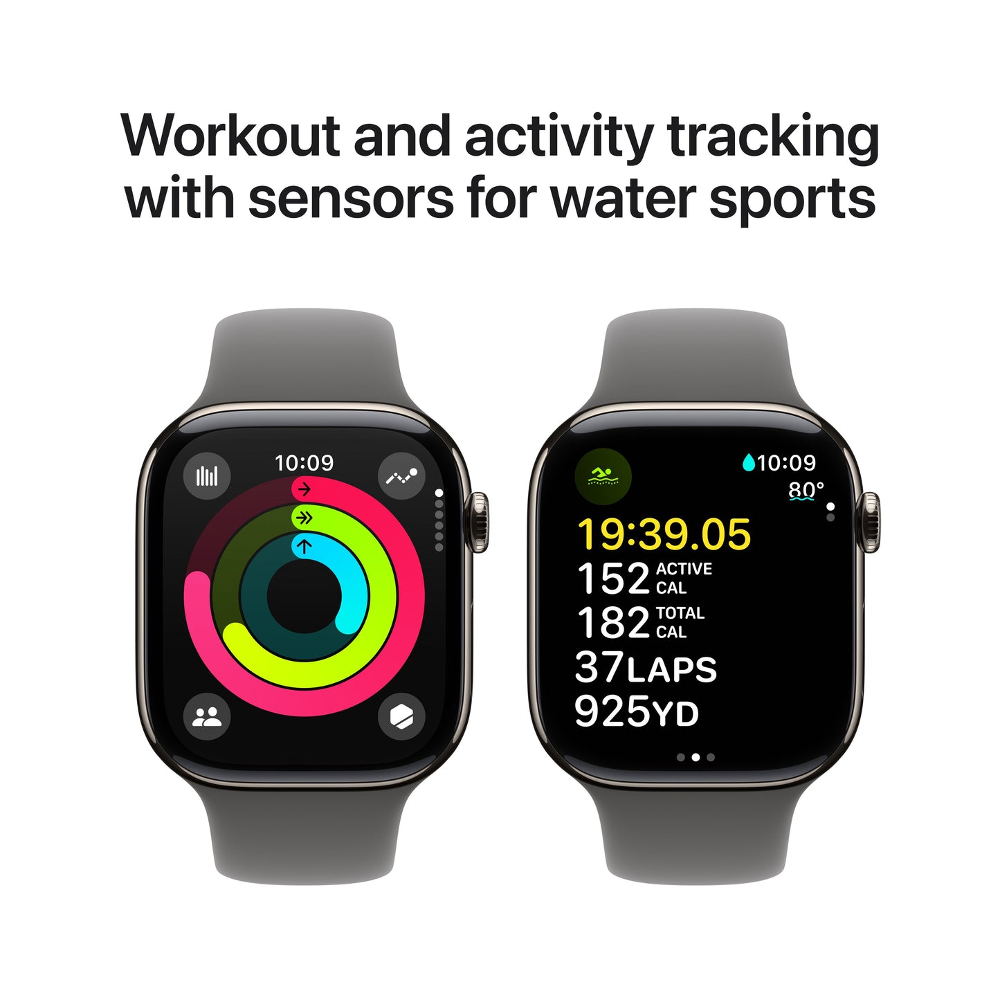 Apple Watch Series 10 GPS + cellás 46 mm-es természetes titán tok kőszürke sportszíjjal - S/M - iSTYLE HU