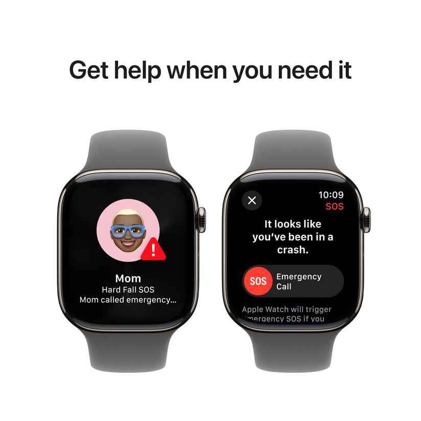 Apple Watch Series 10 GPS + cellás 46 mm-es természetes titán tok kőszürke sportszíjjal - S/M - iSTYLE HU