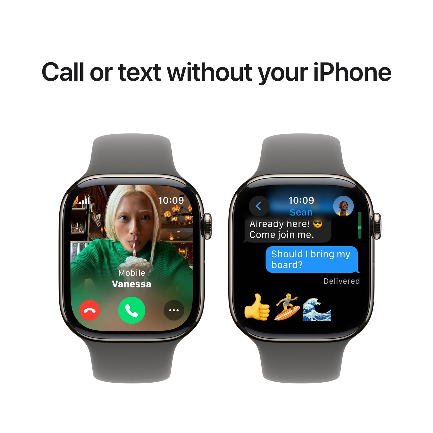 Apple Watch Series 10 GPS + cellás 46 mm-es természetes titán tok kőszürke sportszíjjal - S/M - iSTYLE HU