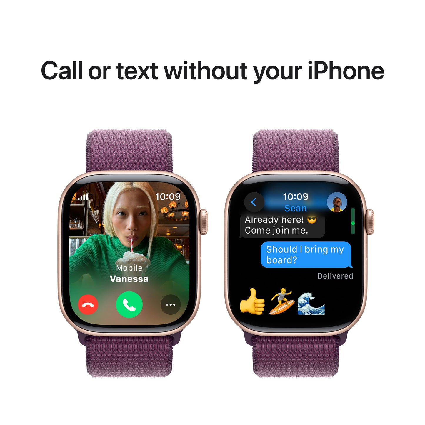 Apple Watch Series 10 GPS + cellás 46 mm-es Rose Gold alumínium tok Plum Sport hurokkal - iSTYLE HU