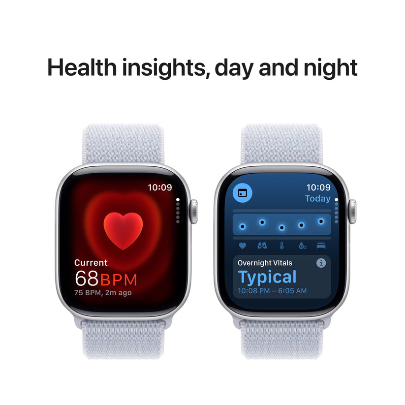 Apple Watch Series 10 GPS + cellás 46 mm-es ezüst alumínium tok kék felhős sporthurokkal - iSTYLE HU