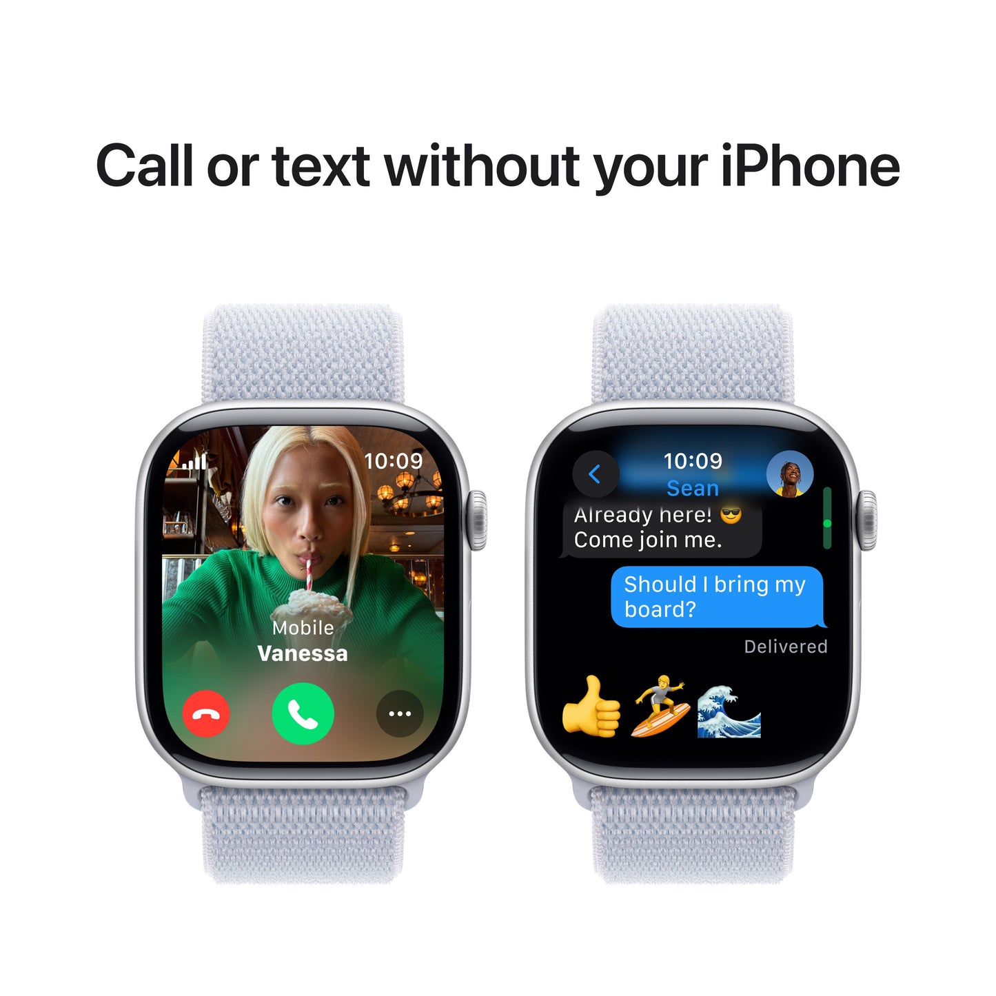 Apple Watch Series 10 GPS + cellás 46 mm-es ezüst alumínium tok kék felhős sporthurokkal - iSTYLE HU